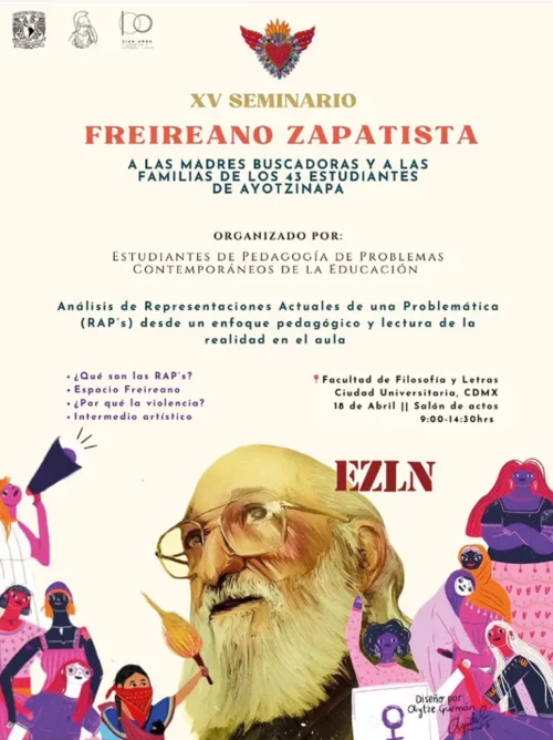 XV Seminario Freiriano Zapatista - Cartel